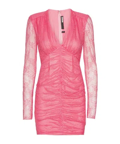 Rotate Birger Christensen Lace Mini Dress In Pink