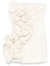 Rotate Birger Christensen Lace Ruffle Mini Dress In Neutrals