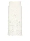 Rotate Birger Christensen Lace Pencil Skirt With Embroidery