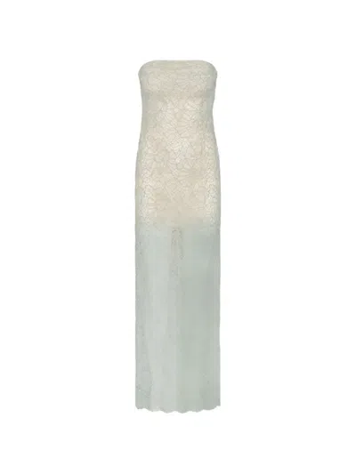 Rotate Birger Christensen Strapless Design Dress In Gray