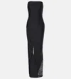Rotate Birger Christensen Lace-trimmed Maxi Dress In Black