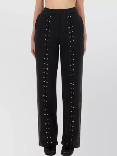 ROTATE BIRGER CHRISTENSEN LACE-UP WIDE LEG SPORTS TROUSERS