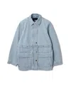 Rotate Birger Christensen Rotate Laced Denim Jacket With Adjustable Waist In Blue