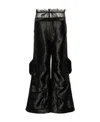 Rotate Birger Christensen Drawstring-waistband Wide-leg Trousers In Black