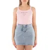 Rotate Birger Christensen Rotate Ladies Fairy Tale Ribbed Tank Top In Pink