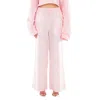 Rotate Birger Christensen Rotate Ladies Pink Crystal Poplin Pants In Pink