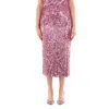 Rotate Birger Christensen Jupe Midi En Sequin In Pink