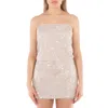 Rotate Birger Christensen Ladies Silver Birch Sequin Mini Top In Neutral