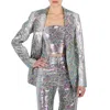 Rotate Birger Christensen Rotate Ladies Spiced Plum Comb Snake Print Blazer In Multi