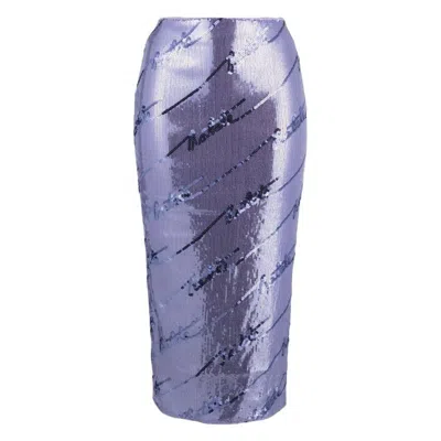 Rotate Birger Christensen Sequins Mini Skirt In Purple