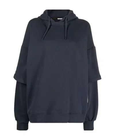 Rotate Birger Christensen Laminated Hooded Sweaters In Black