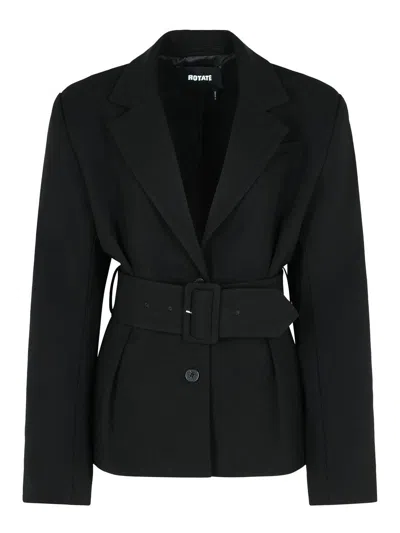 ROTATE BIRGER CHRISTENSEN LARINA BLACK POLYESTER BLAZER