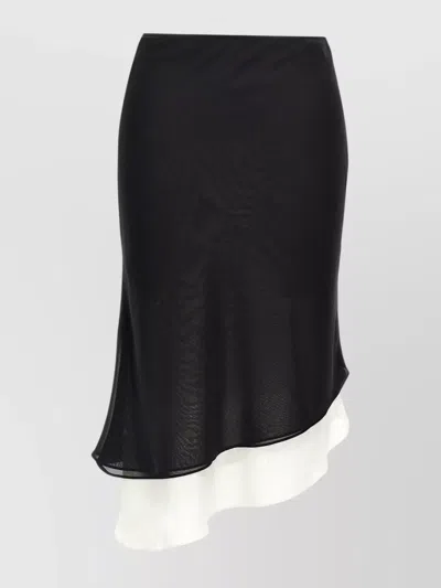 Rotate Birger Christensen Layered Asymmetric Hem Skirt In Multicolor