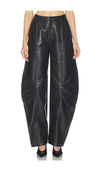 Rotate Birger Christensen Leather Cargo Pants In Black