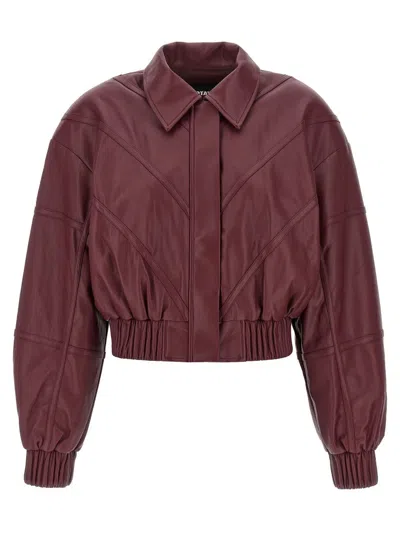ROTATE BIRGER CHRISTENSEN LEATHER EFFECT BOMBER JACKET