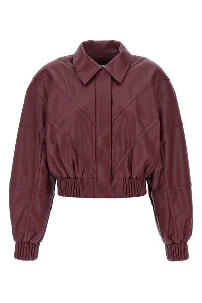 ROTATE BIRGER CHRISTENSEN LEATHER EFFECT BOMBER JACKET