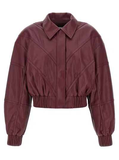 ROTATE BIRGER CHRISTENSEN LEATHER EFFECT BOMBER JACKET