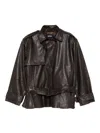Rotate Birger Christensen Leather Outerwears In Brown