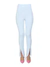 Rotate Birger Christensen Rotate 'aliciana' Bouclé Knitted Leggings In Azure