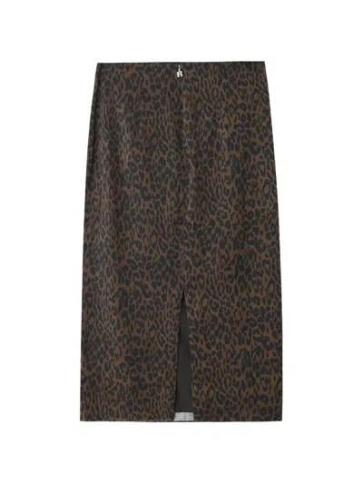 Rotate Birger Christensen Leopard-print Pencil Skirt In Animal Print
