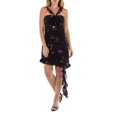 ROTATE BIRGER CHRISTENSEN LIGHT ASSYMETRIC FLORAL PRINT MINI DRESS