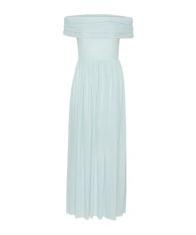 Rotate Birger Christensen Light Blue Asymmetric Maxi Dress