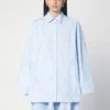 ROTATE BIRGER CHRISTENSEN LIGHT BLUE SHIRT WITH FLOWER EMBROIDERY