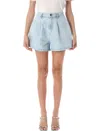 Rotate Birger Christensen Denim Studs High Waist Shorts