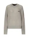 Rotate Birger Christensen Rotate Oversized Knit Jumper With Logo Patch In Multi