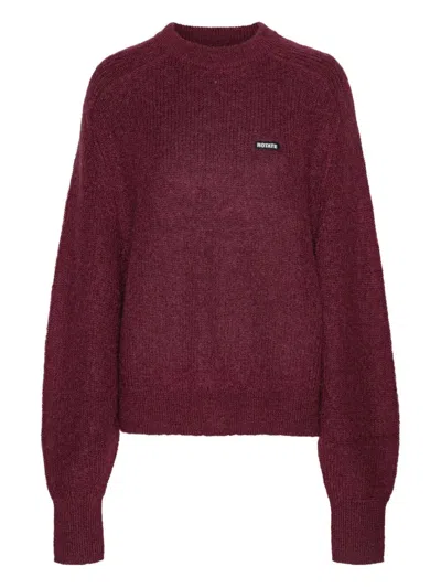 Rotate Birger Christensen Light Knit Logo Sweater In Pink