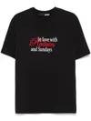 Rotate Birger Christensen Rotate Graphic Slogan Casual Top In Black