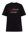 Rotate Birger Christensen Rotate Graphic Slogan Casual Top In Black