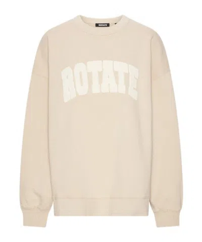 Rotate Birger Christensen Cement Logo Sweatshirt In Neutral