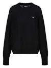 Rotate Birger Christensen Logo-detail Crew-neck Sweater In Black
