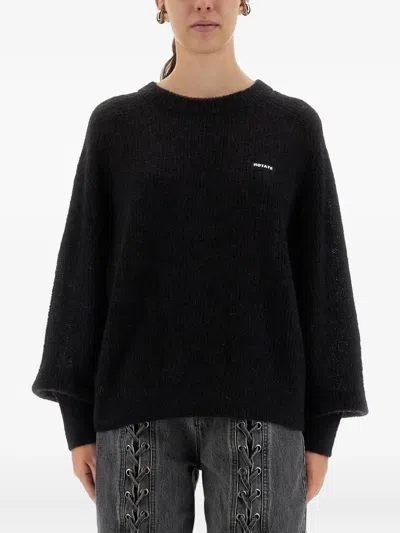 Rotate Birger Christensen Rotate Birgerchristensen Lightweight Jersey With Logo In Black