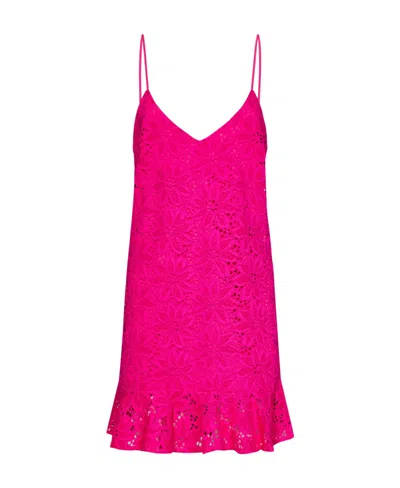 Rotate Birger Christensen Logo Dress In Pink