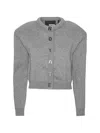 Rotate Birger Christensen Logo-embellished Cardigan In Gray