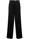 Rotate Birger Christensen Logo-embellished Wide-leg Jeans In Black