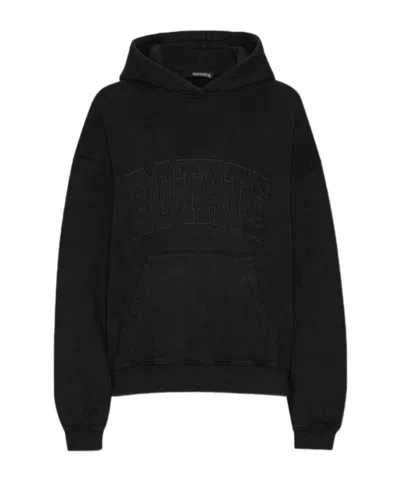 Rotate Birger Christensen Logo-embroidered Hoodie In Black
