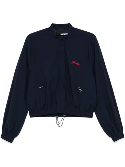 Rotate Birger Christensen Logo-embroidered Jacket In Blue
