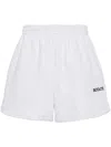 Rotate Birger Christensen Rotate Sunday Logo-embroidered Cotton Shorts In Grey