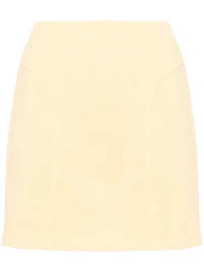Rotate Birger Christensen Logo-embroidered Mini Skirt In Yellow