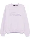 Rotate Birger Christensen Sui Cotton Logo Sweatshirt In Purple