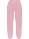 Rotate Birger Christensen Rotate Sunday Classic Logo-embroidered Cotton Sweatpants In Pink