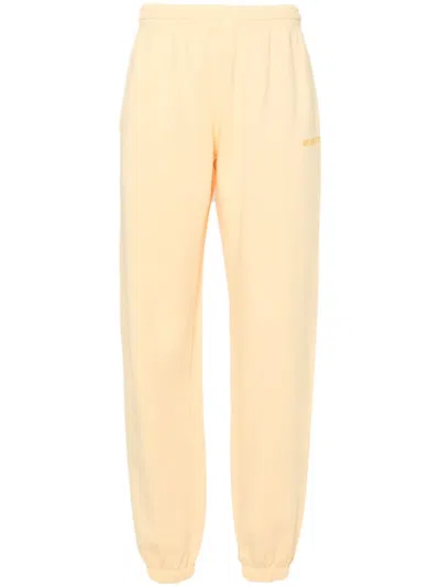 Rotate Birger Christensen Logo-embroidered Track Pants In Yellow