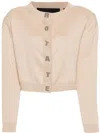 Rotate Birger Christensen Long-sleeved Knitted Cardigan In Neutrals