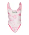 Rotate Birger Christensen Rotate "cismione" One-piece Swimsuit In Pink