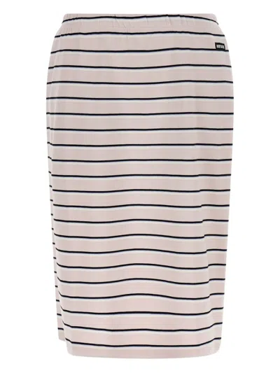 ROTATE BIRGER CHRISTENSEN LOGO-PATCH MIDI SKIRT