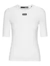 Rotate Birger Christensen Logo-patch Short-sleeve T-shirt In White
