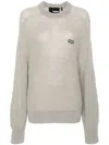 Rotate Birger Christensen Logo-patch Sweater In 灰色